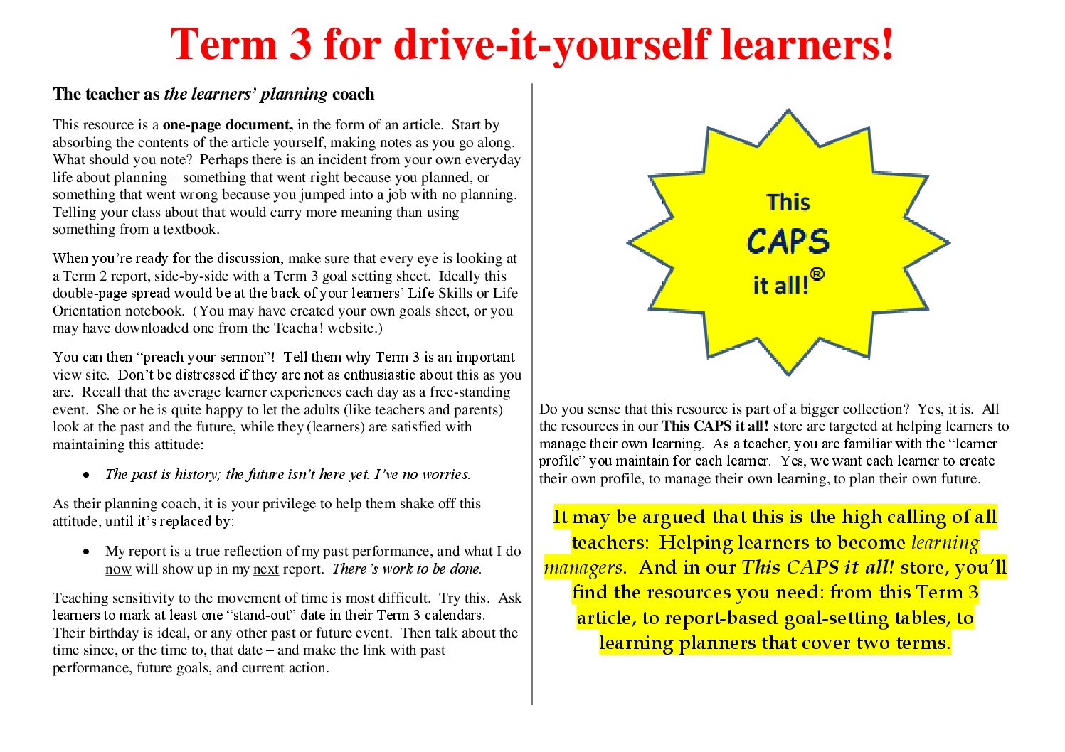 GI T3 for Drive it Yourself Learners • Teacha