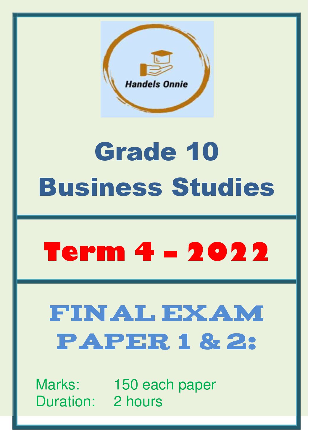 business studies grade 10 essays 2022