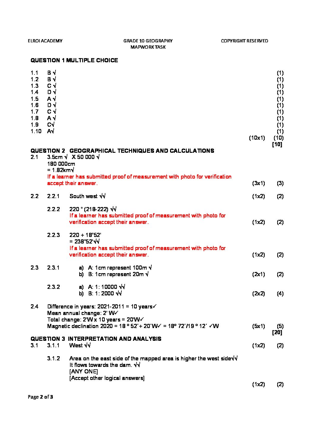 geography assignment grade 10