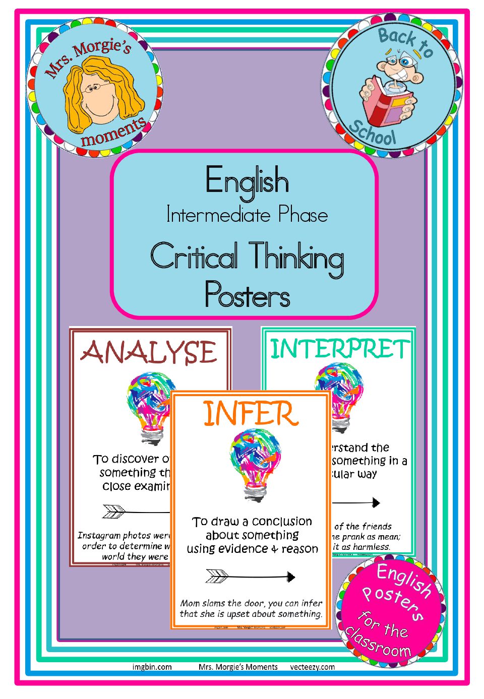 critical thinking posters cover Teacha