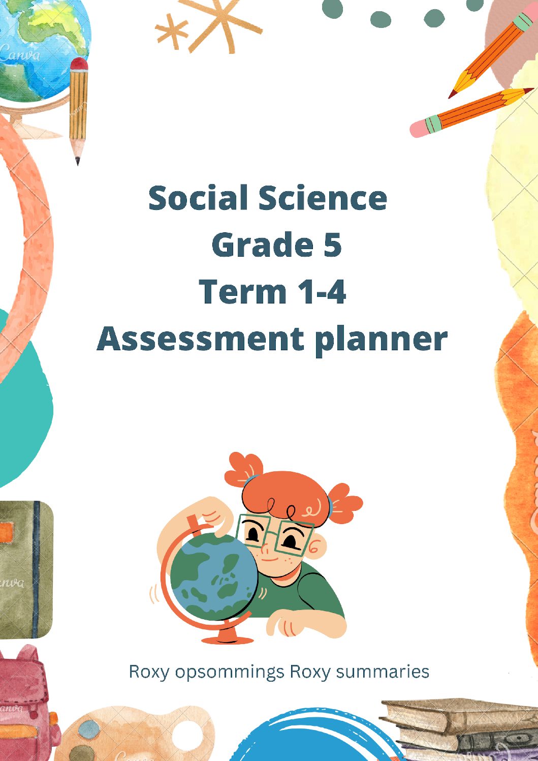 assessment planner gr 5 Teacha