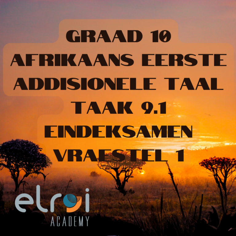 10115 AFRIKAANS EERSTE ADDISIONELE TAAL2 Teacha
