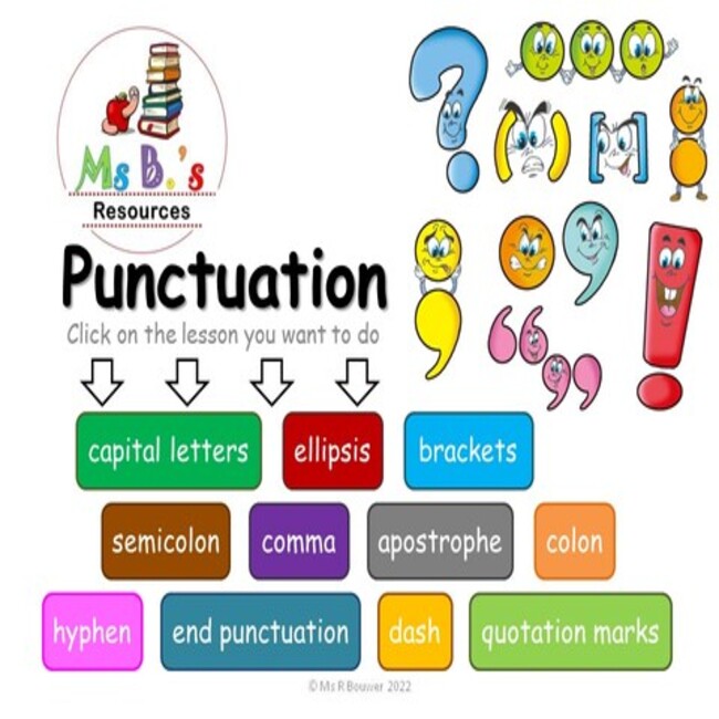 Punctuation PowerPoint and Worksheet • Teacha!