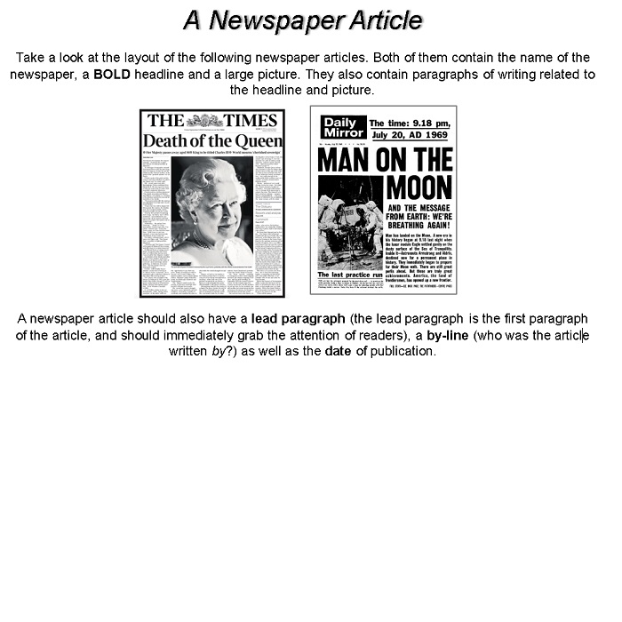 English Newspaper Article Teacha english-newspaper-article-teacha