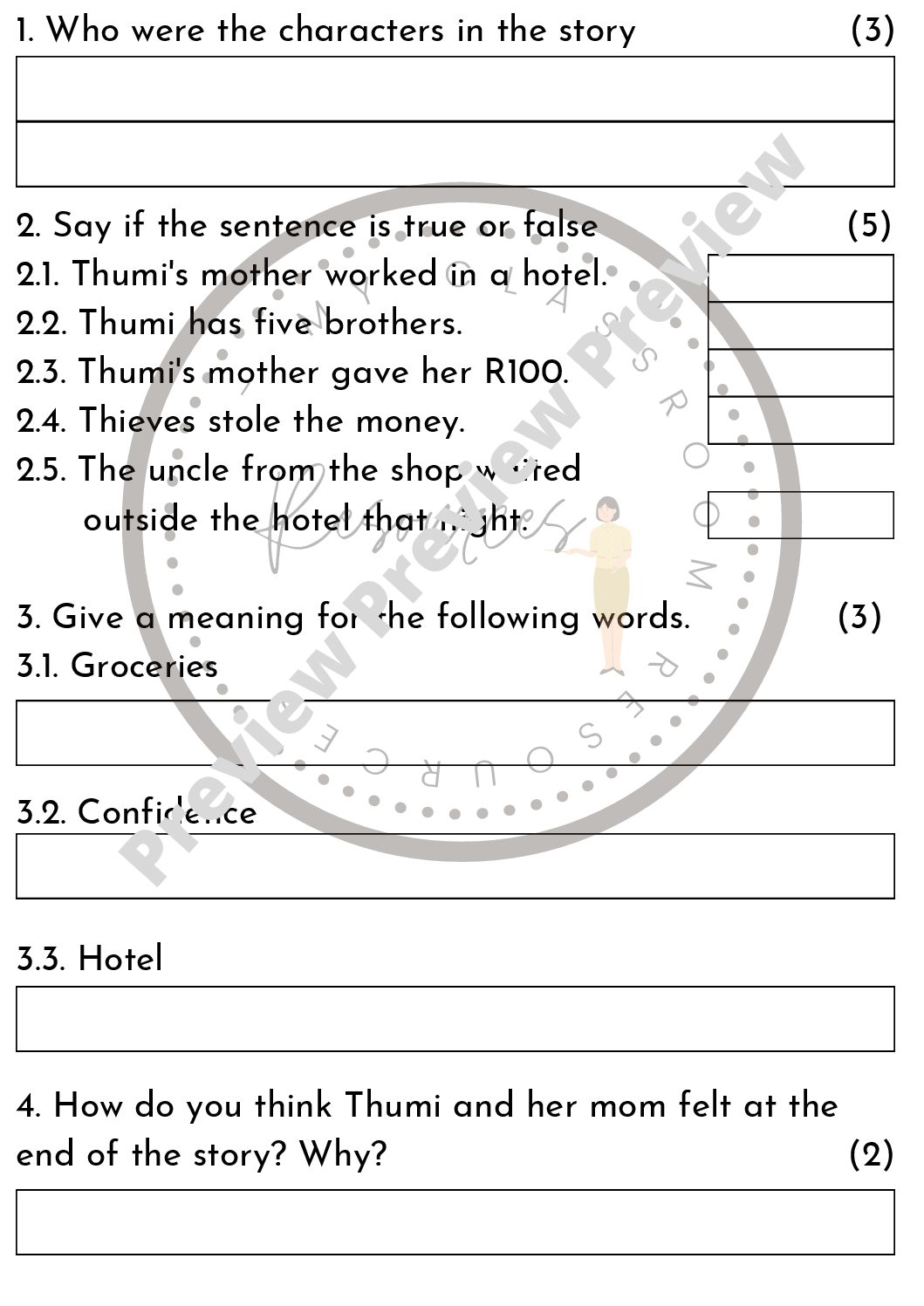 English comprehension tests 2 Teacha
