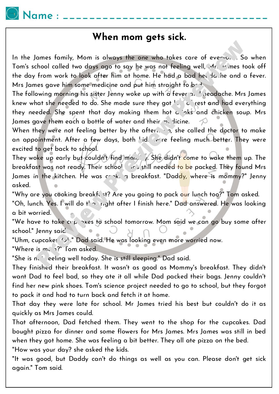 English comprehension tests 5 Teacha