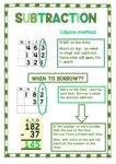 Subtraction anchor chart JDT Teacha