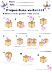 Prepositions worksheet Teacha