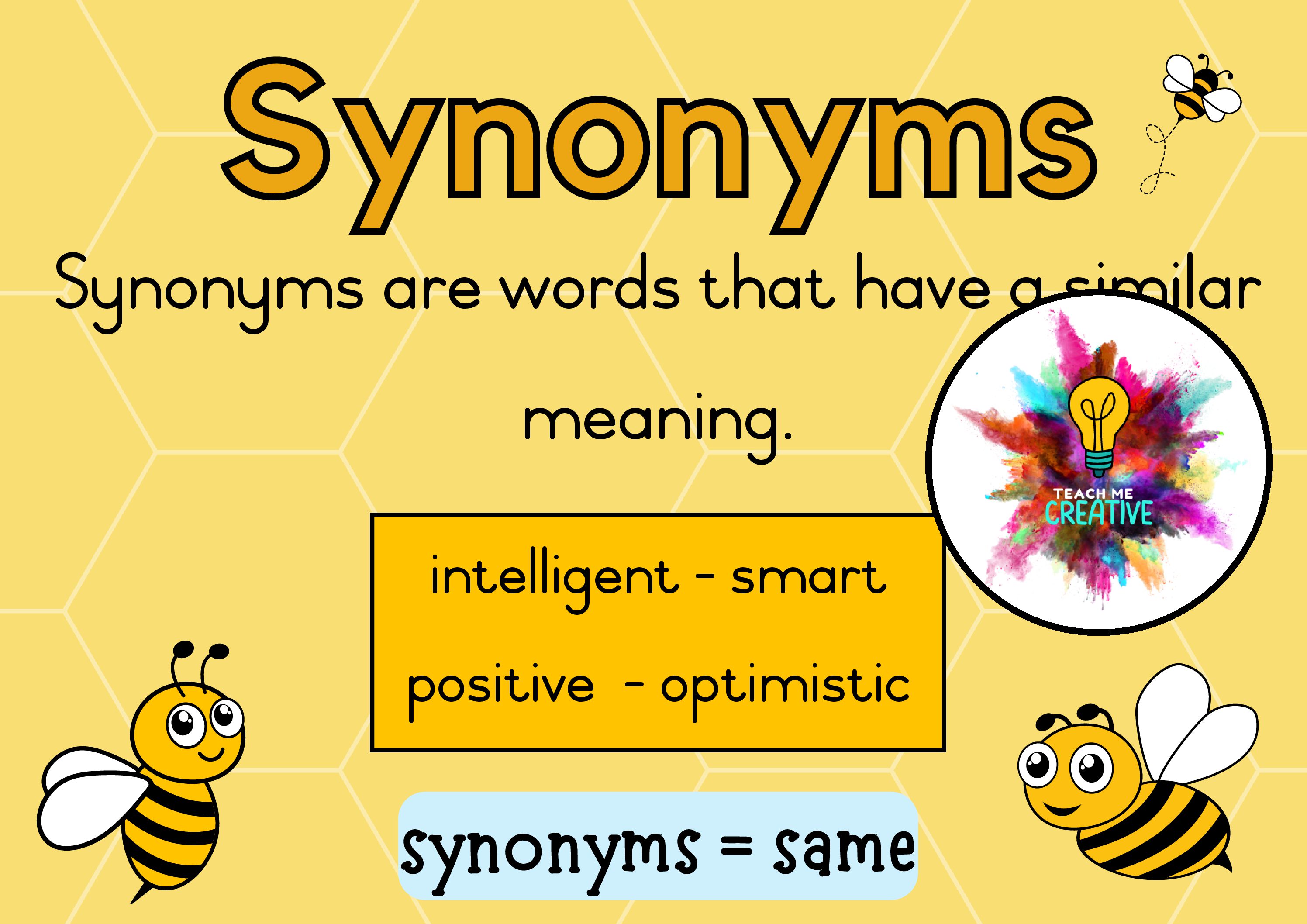 Synonym and Antonym Posters