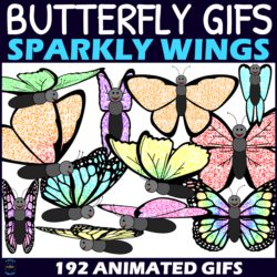 28397-animated glitter butterflies clipart 1 • Teacha! Teacha!