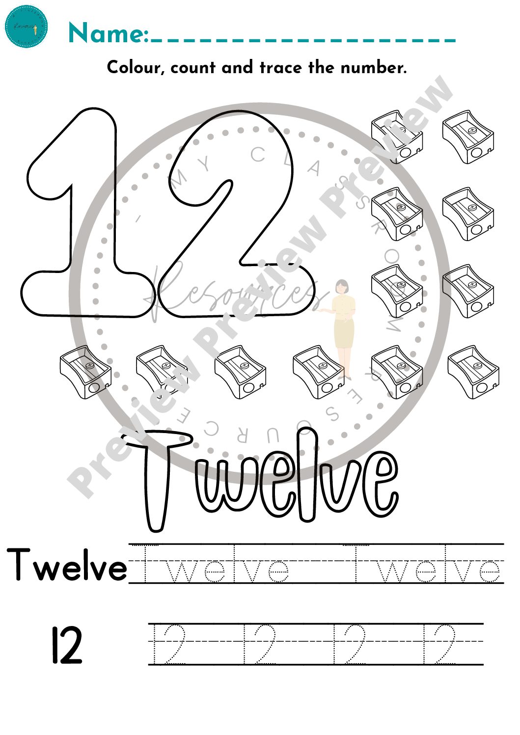 Preschool Number Recognition Mini Workbook 14 Activity Pages Number 11 Preschool Number Recognition Mini Workbook 14 Activity Pages Number 11