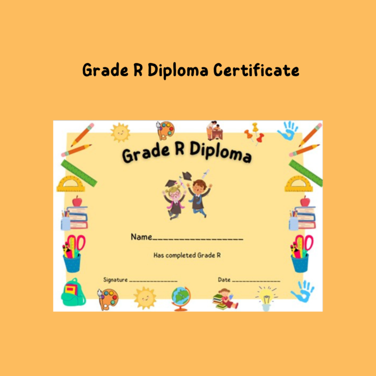 58705 Grade R Diploma Certificate Teacha