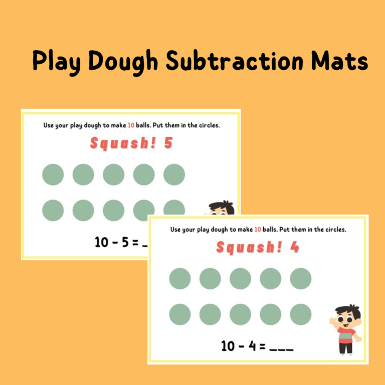 58705 Play Dough Subtraction Mats Teacha