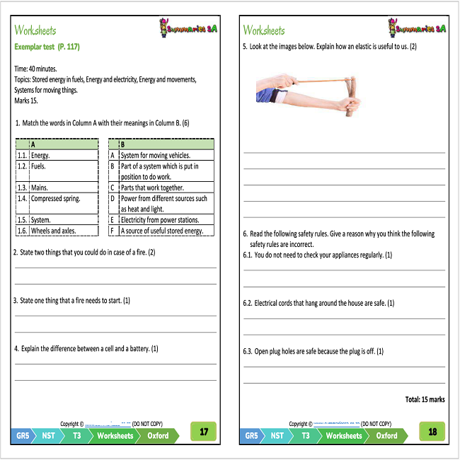 7770 6 grade 5 natural sciences and technology energy and change systems and control worksheets oxford term 3 Teacha