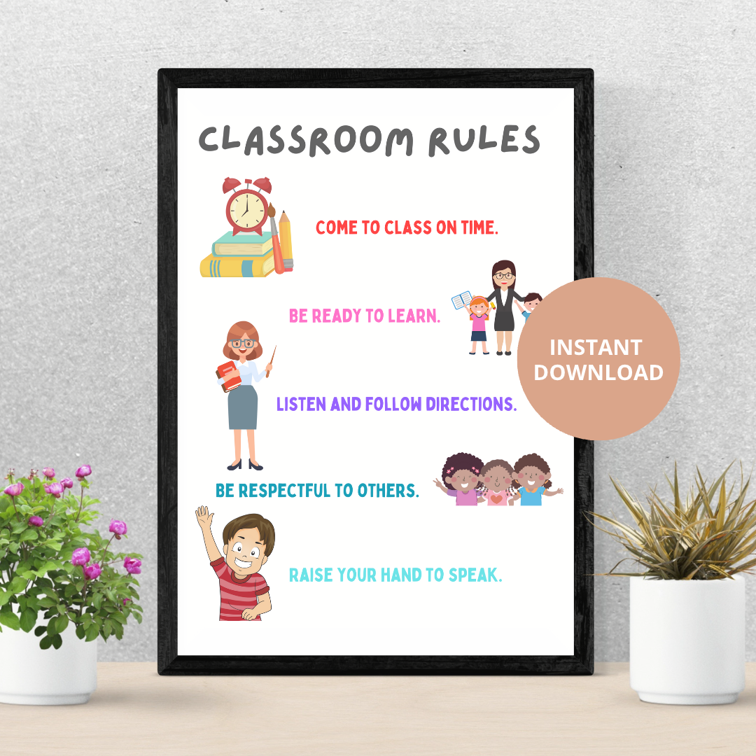 82312 Classroom rules mockup 3 Teacha