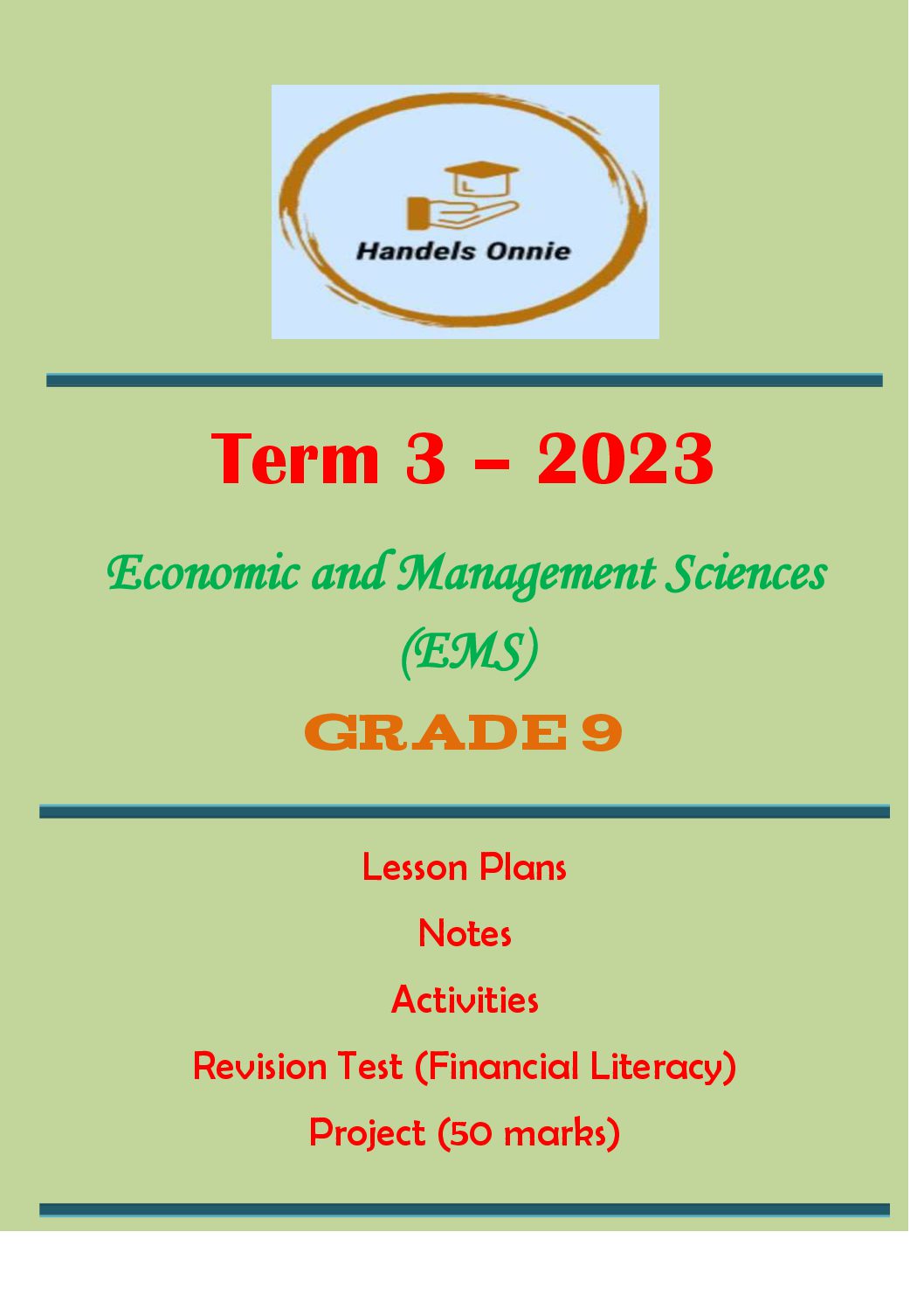 grade 9 ems assignments term 3 memorandum pdf download