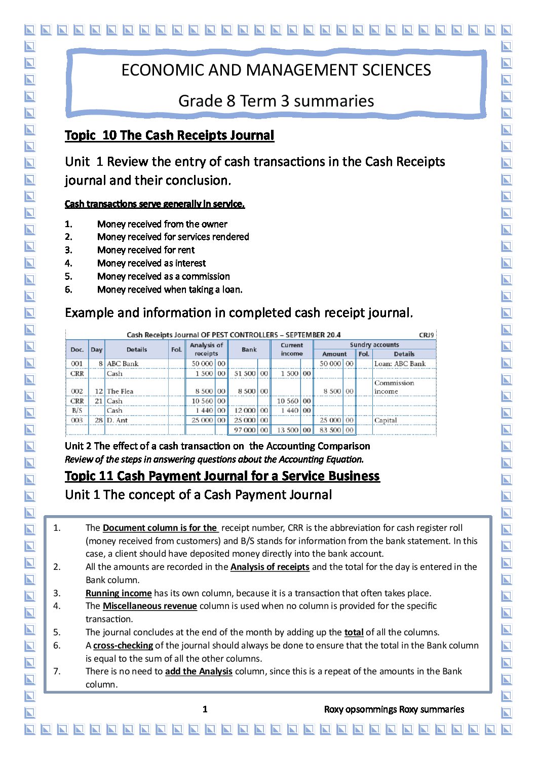 ems grade 8 term 3 assignment