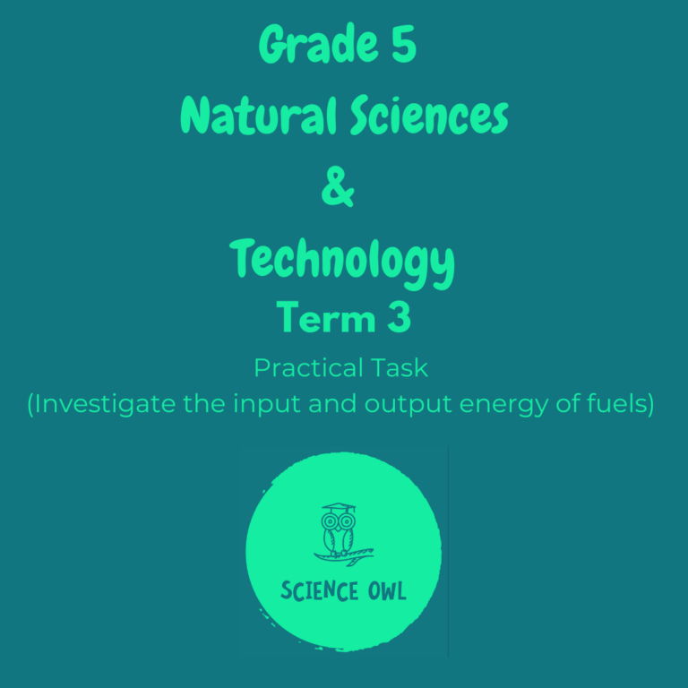 34783-Practical Task Investigate the input and output energy of fuels - Coverpage