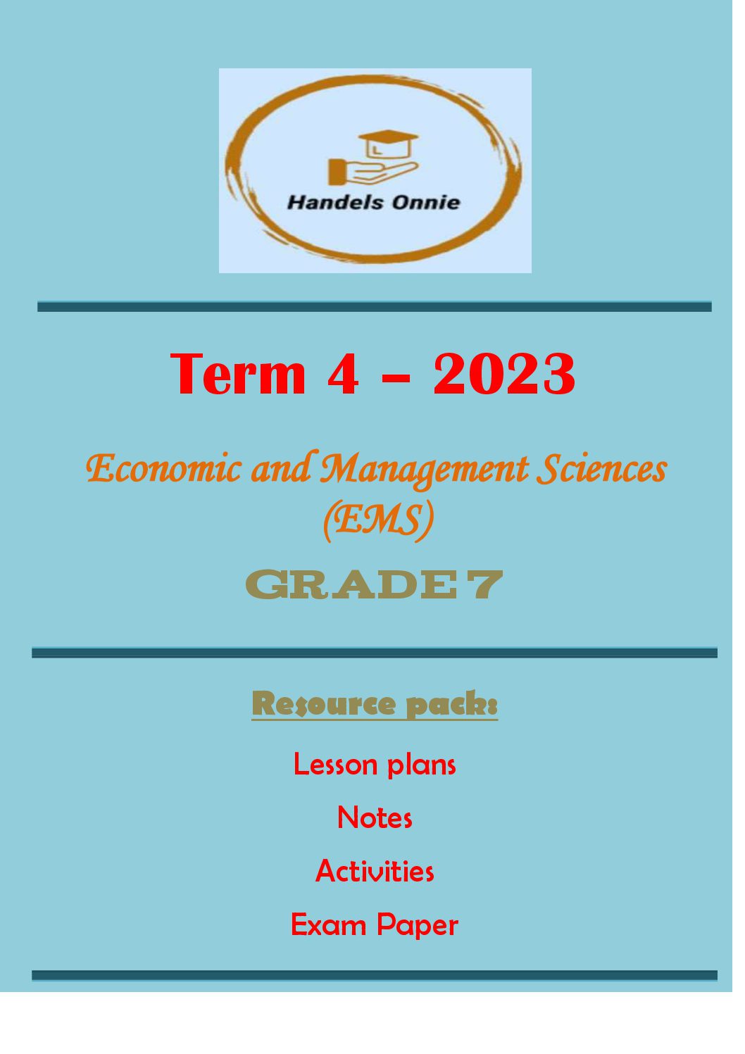gr7 ems term 4 2023 • Teacha! Teacha!